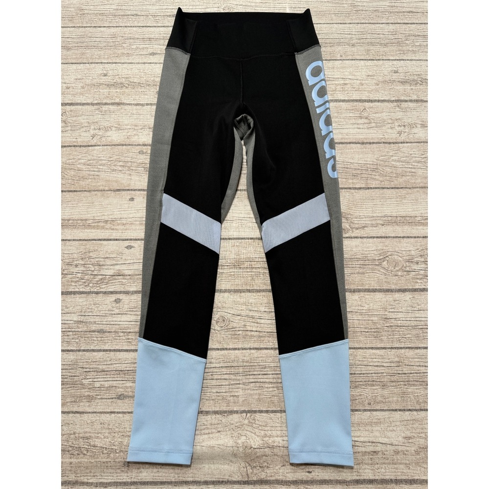 Adidas Leggings Women's Small Colorblock Climalite High Rise Slim Fit Activewear